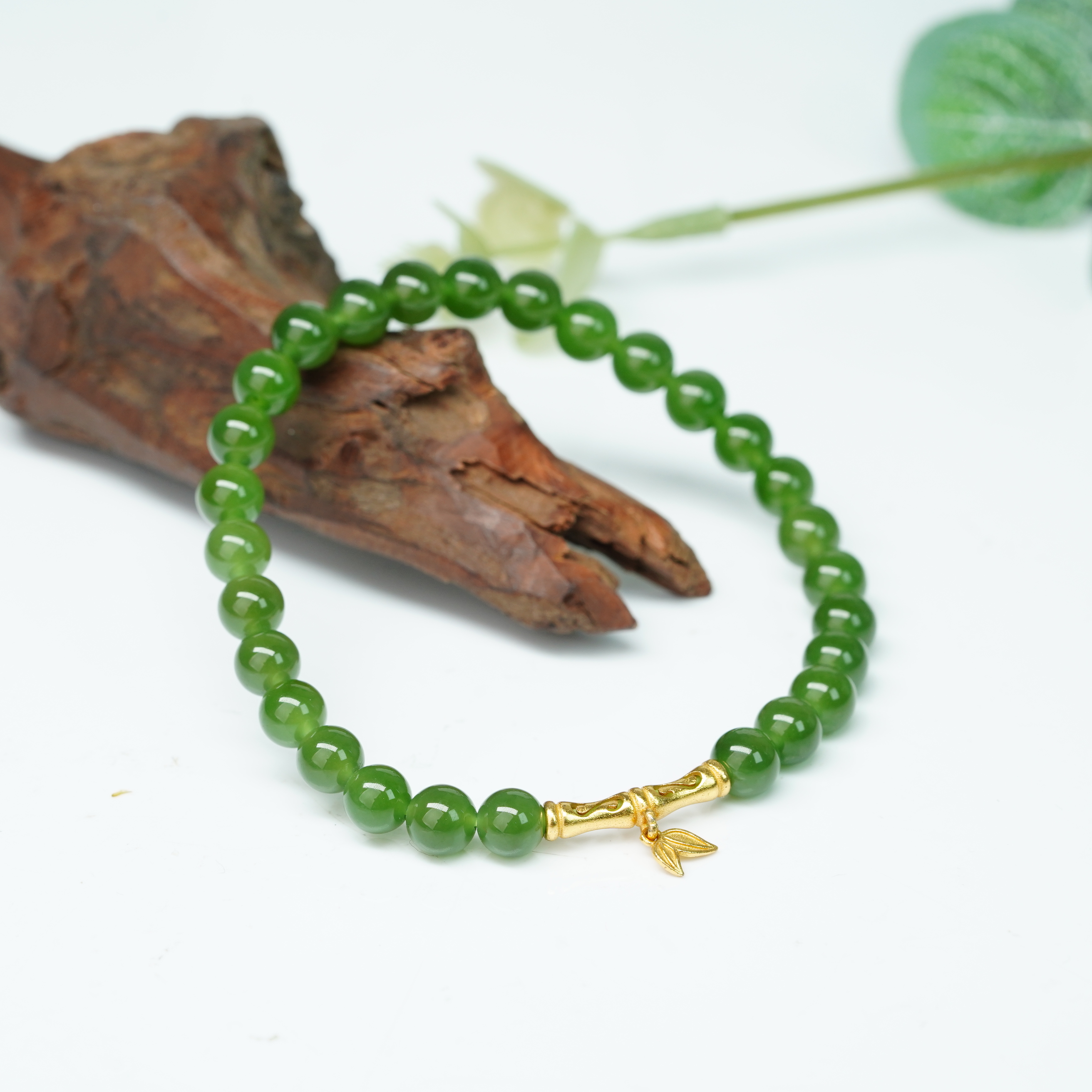 【小北好物】和田玉DIY单圈手串约5.5mm+【多样性发一件】QH75X371