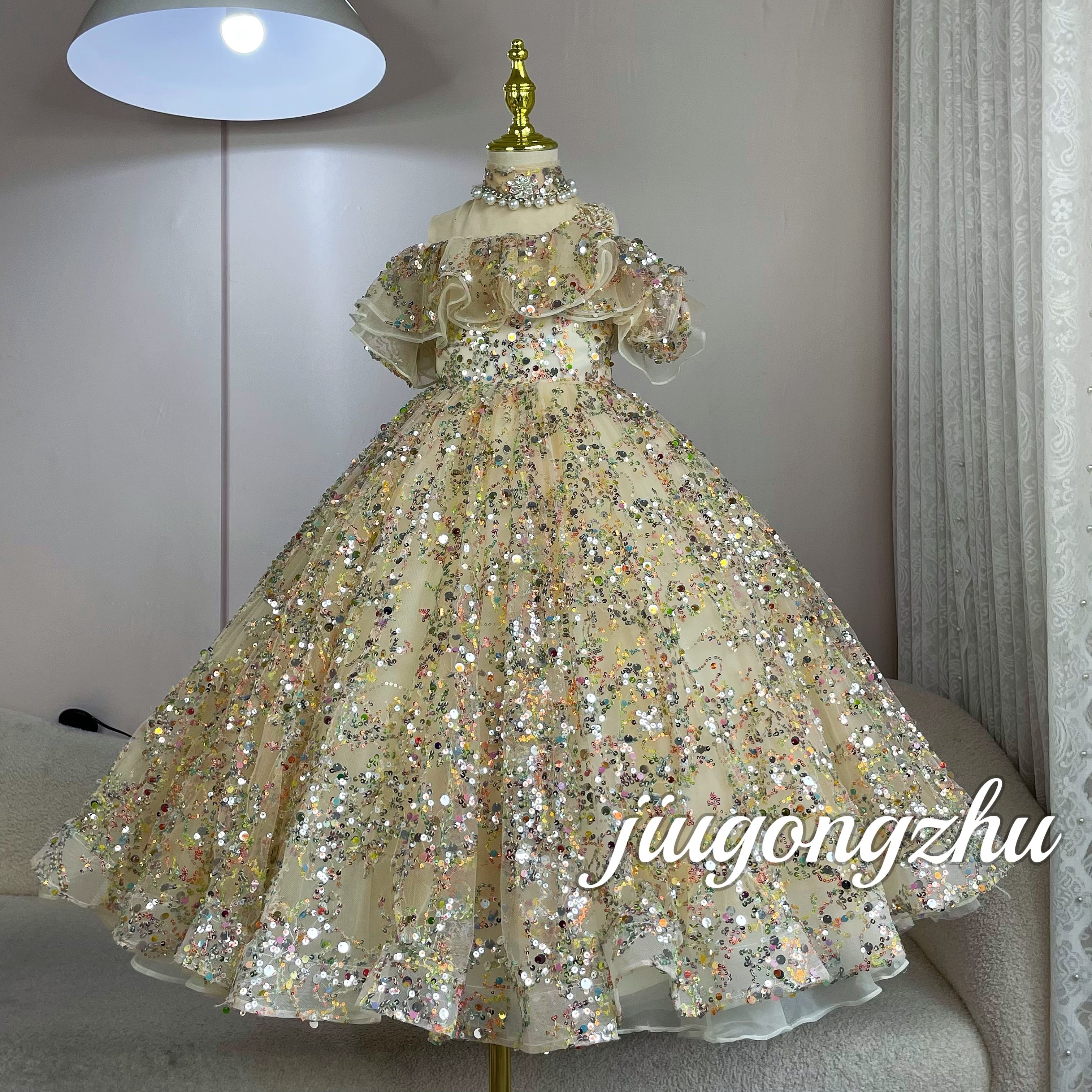 【闪耀缤纷】儿童公主裙高端儿童礼服主持花童婚纱气质钢琴演出服