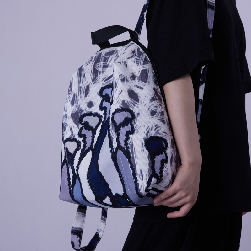 无则艺【双肩包】行者中性简约款休闲大学生布包潮流双肩包女