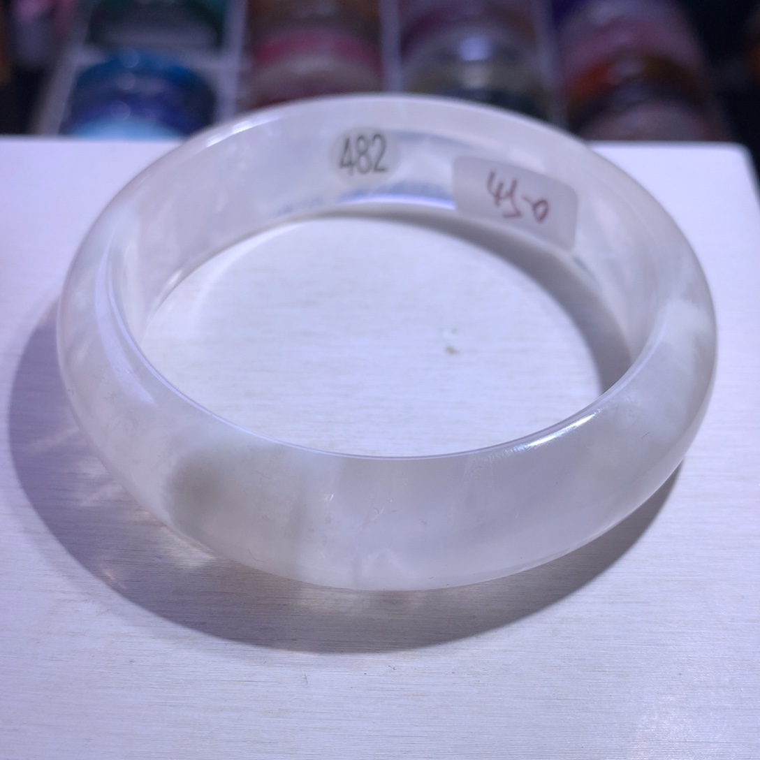 手镯水晶银S925镶嵌雪花幽灵61.1圈482