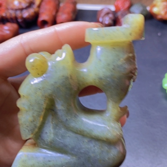 白玉菩提吊坠摆件