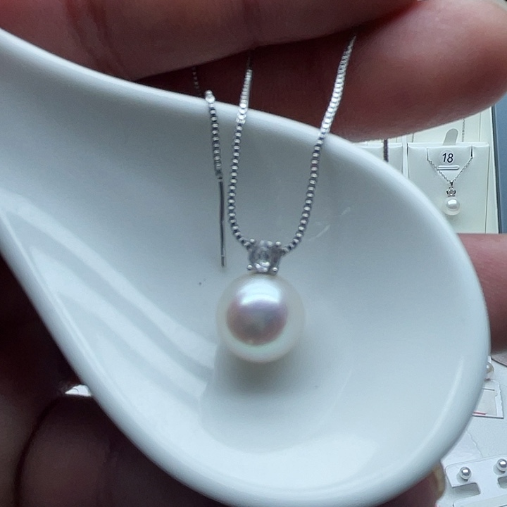 淡水珍珠吊坠(不含链)银S925镶嵌
