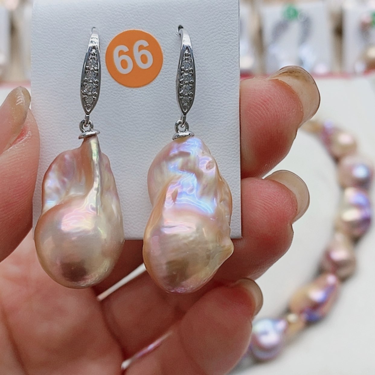 【闪购商品】淡水珍珠耳饰银S925镶嵌