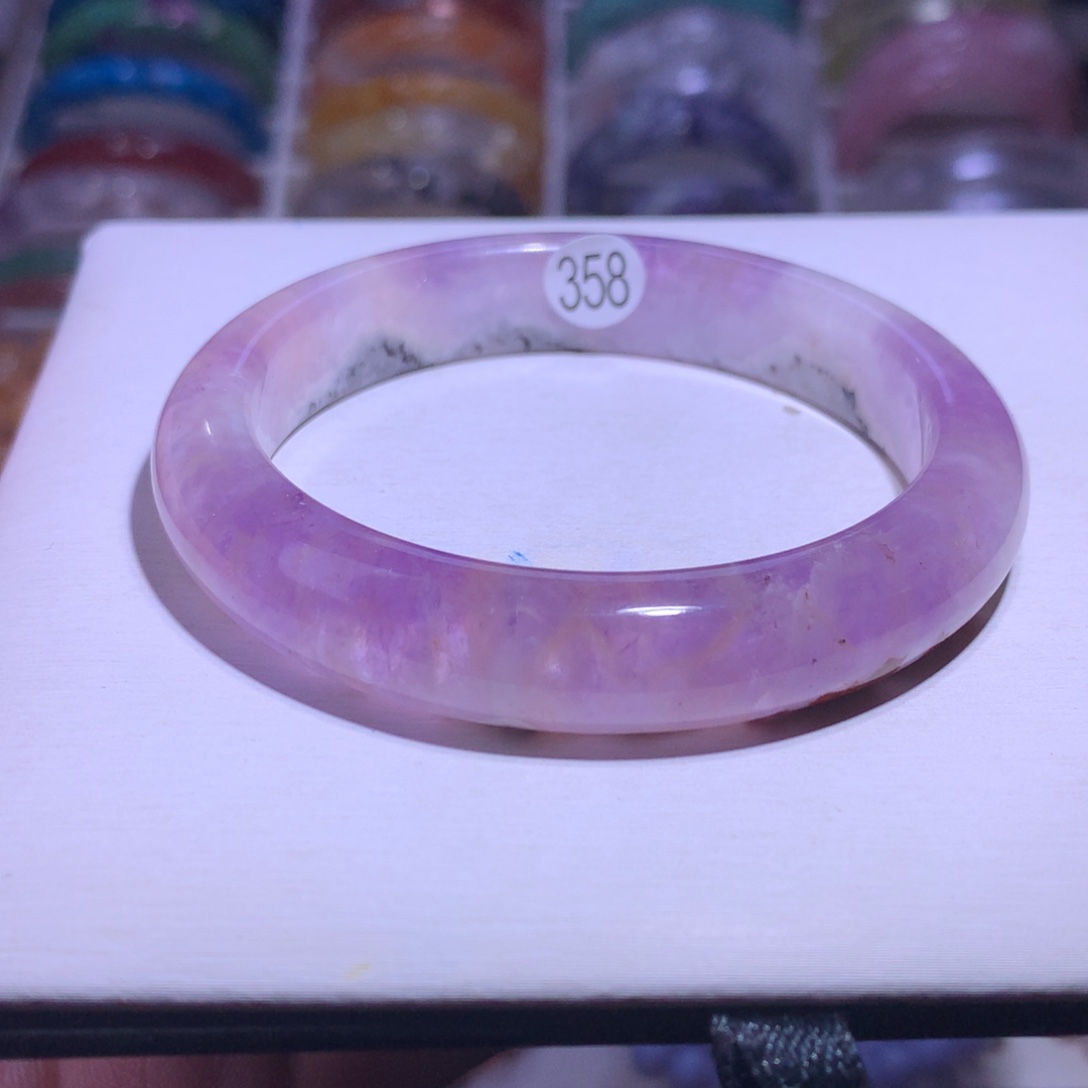 银S925镶嵌水晶手镯极光57.2圈358