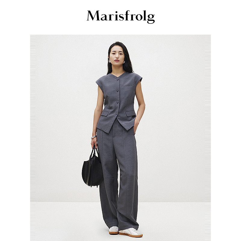 【达人专属】Marisfrolg/玛丝菲尔气质时尚显瘦设计感马夹ACEG20444