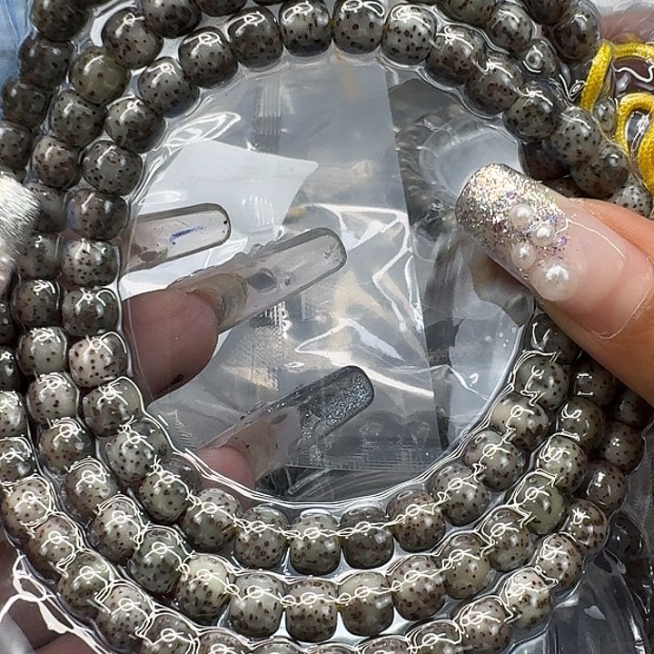 星月菩提手串258高端卡姿兰黑灰星月菩提76-108