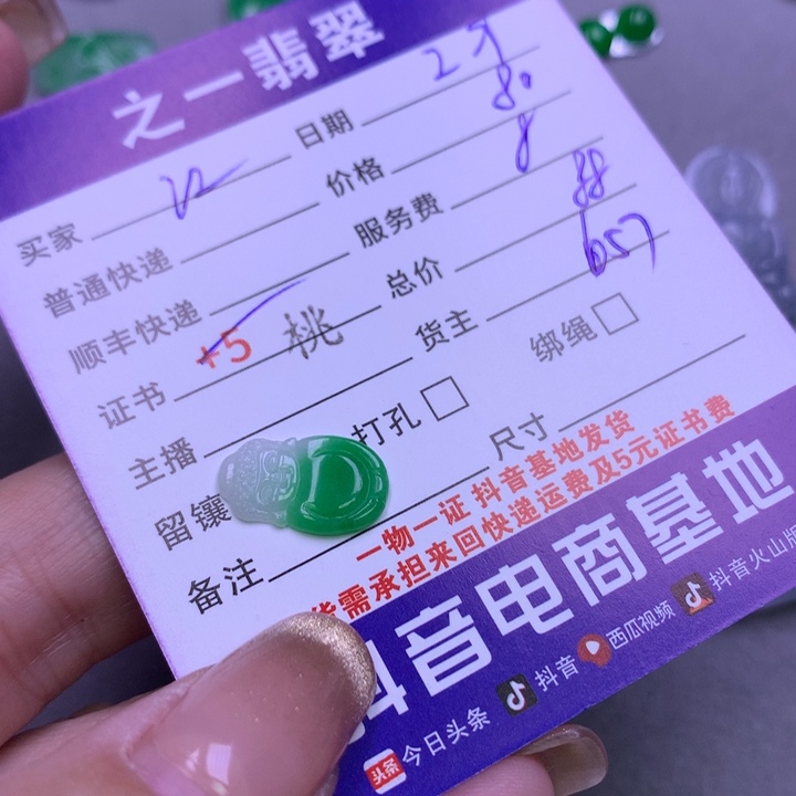 翡翠颈饰未镶嵌江*游