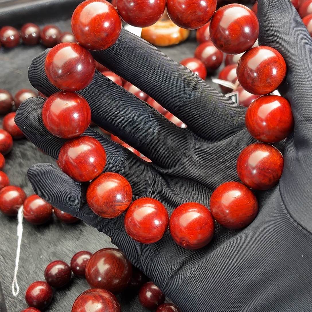 拓***生手串/手链小叶紫檀原汁原味顶泥