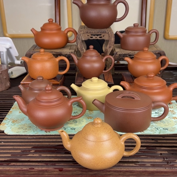 紫砂茶壶用****1全手工黄金段（五彩段）梨形180c