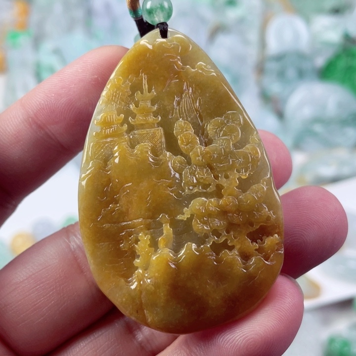 翡翠未镶嵌吊坠(不含链)