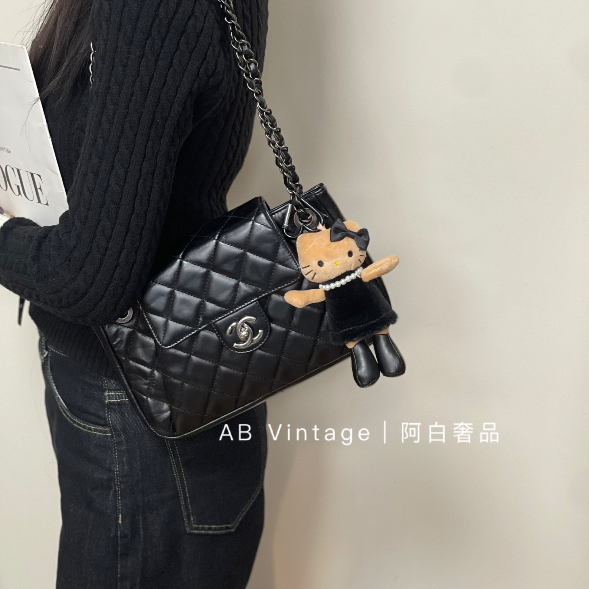 95新 Chanel/香奈儿 阿白奢品/香奈儿 黑银蜗牛包