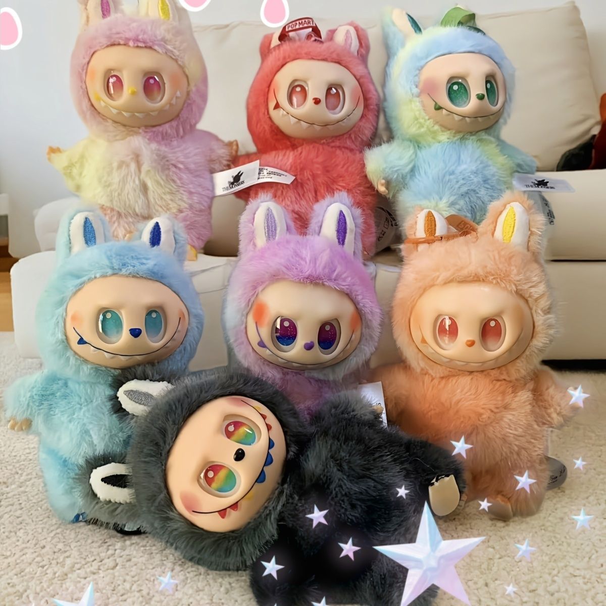 新款潮流拉不布三代超可爱手机包包挂饰毛绒玩偶拍照网红生日礼物