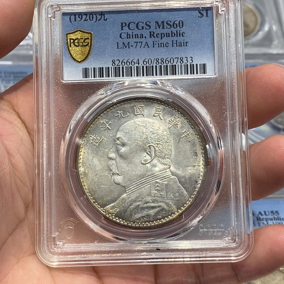 银Pcgs60九精钢丝发 7833