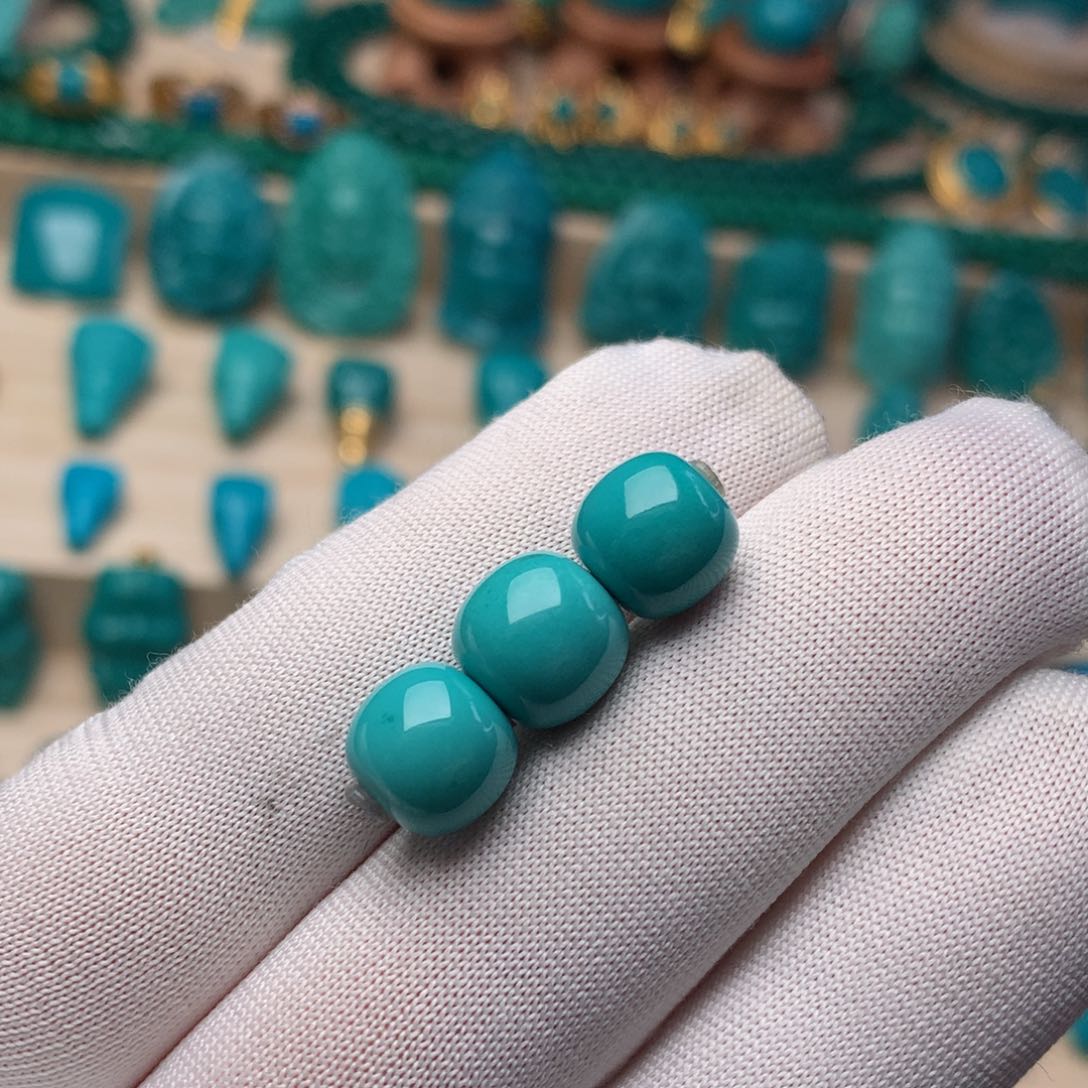 未镶嵌绿松石珠宝奇石9.5套装