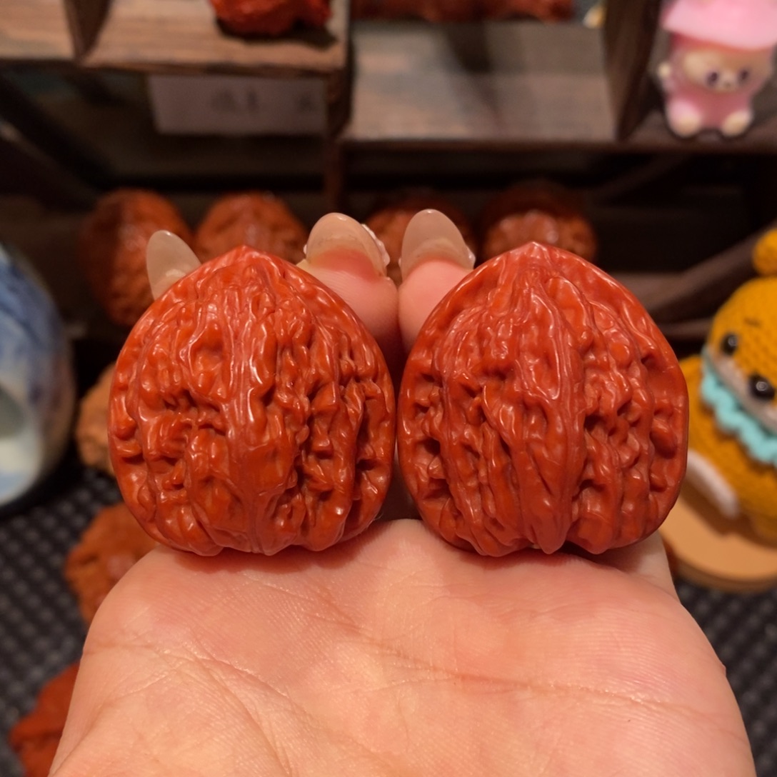 吊坠文玩核桃34玉化文山，0220