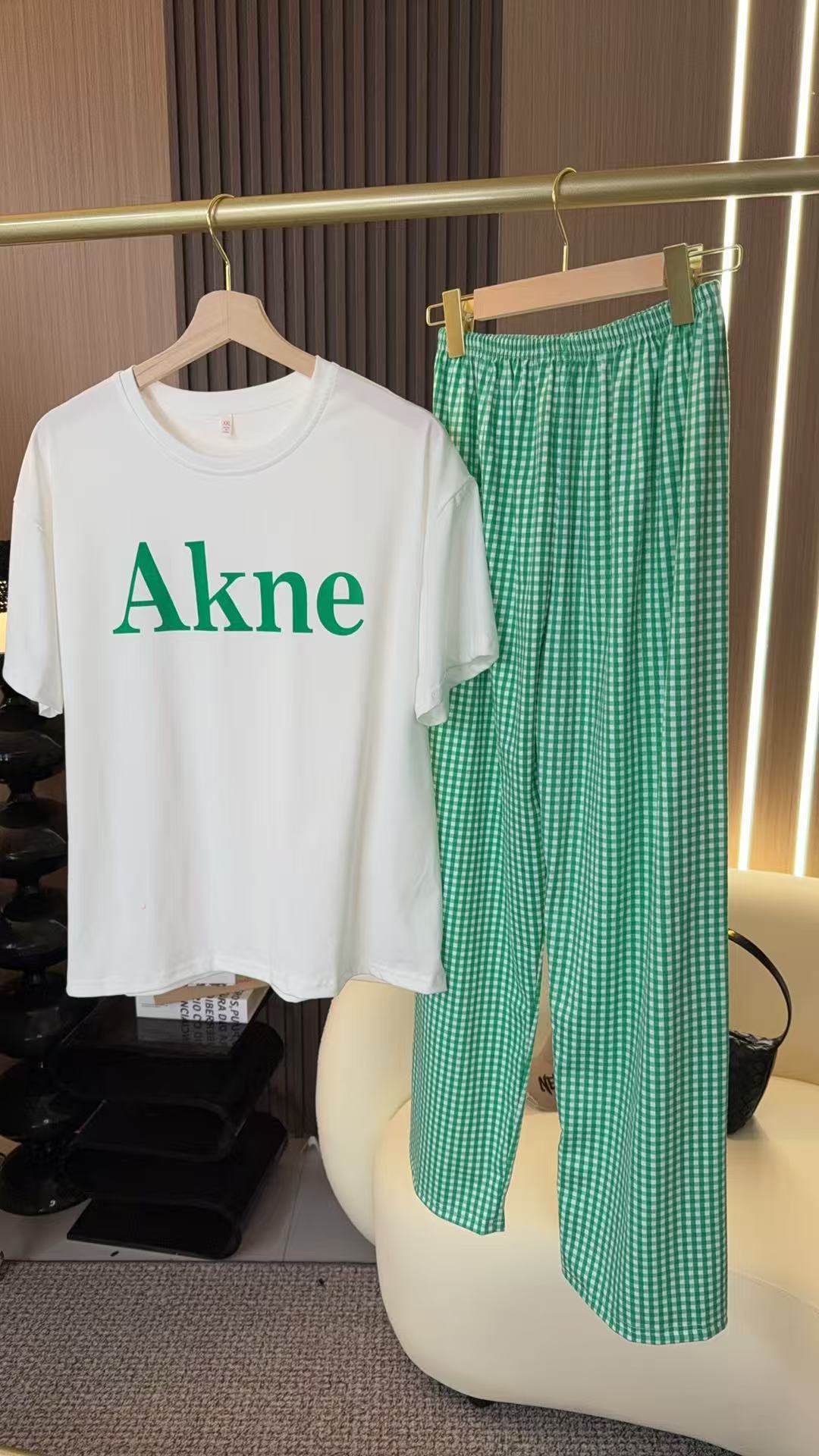 【小志女装】4/02春夏季新款卡显瘦通字母短袖睡衣套装