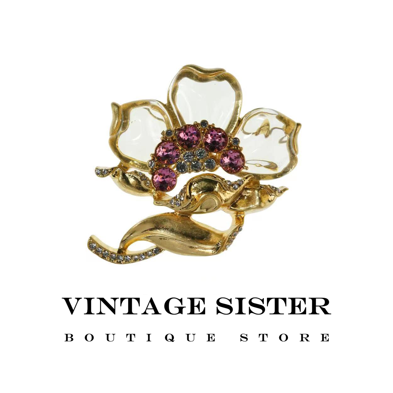 VINTAGE SISTER 合金琉璃胸针 5709透明果冻花朵胸针可爱时尚胸花