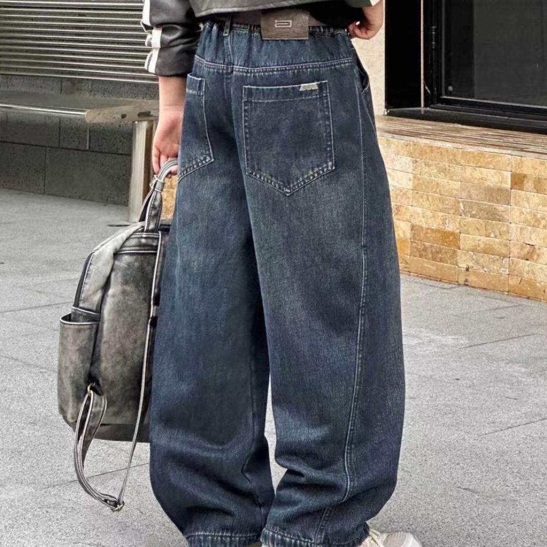 儿童牛仔裤加一级绒裤型哈伦裤百搭尺寸130～170