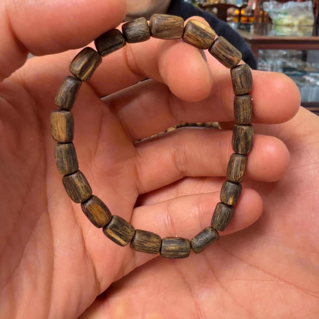 沉香手串沉水 桶珠6mm 叠戴无敌