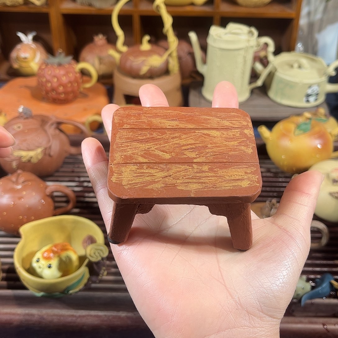 紫砂茶宠紫砂板凳