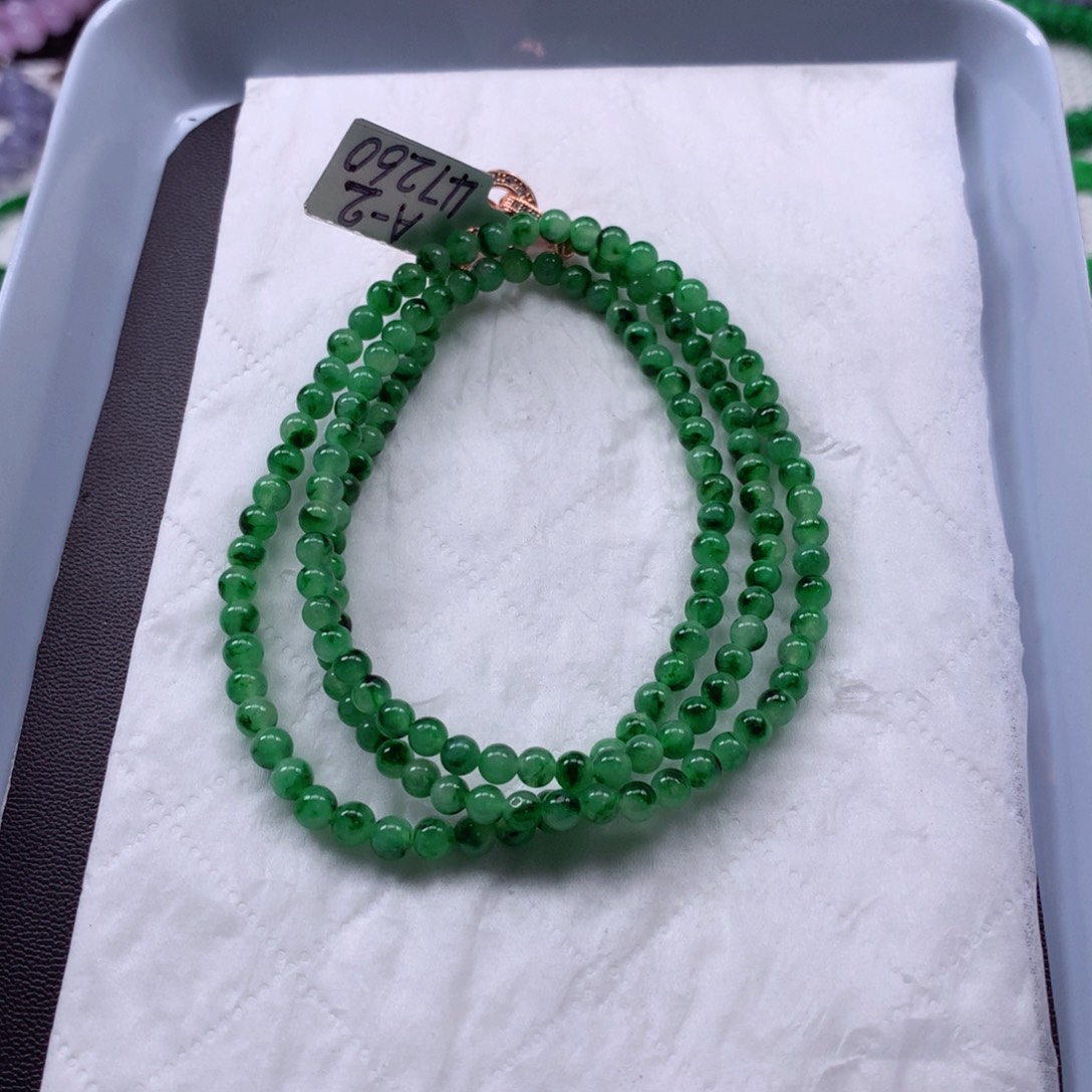 翡翠未镶嵌颈饰项链