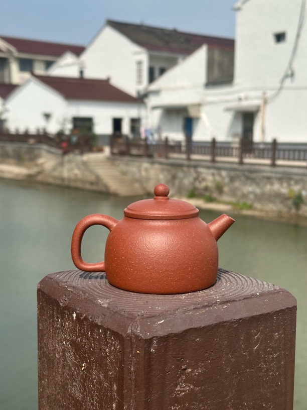 红降坡筑寂壶190ml半手工制作原矿手工宜兴紫砂壶家用茶具茶器