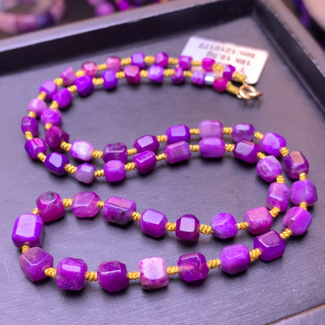 苏纪石（舒俱来）18K金镶嵌项链