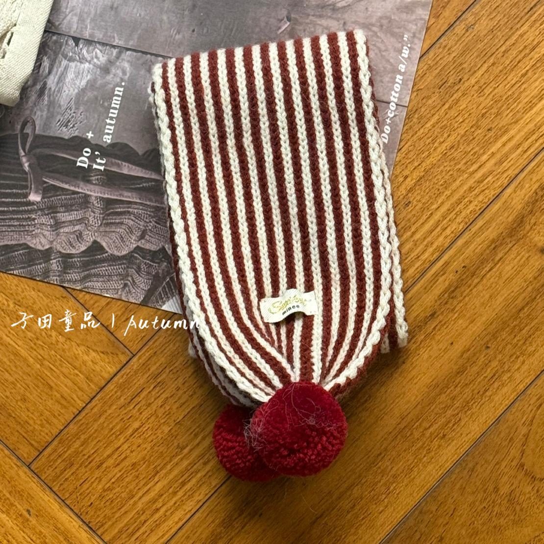 子田推荐-儿童红色围巾