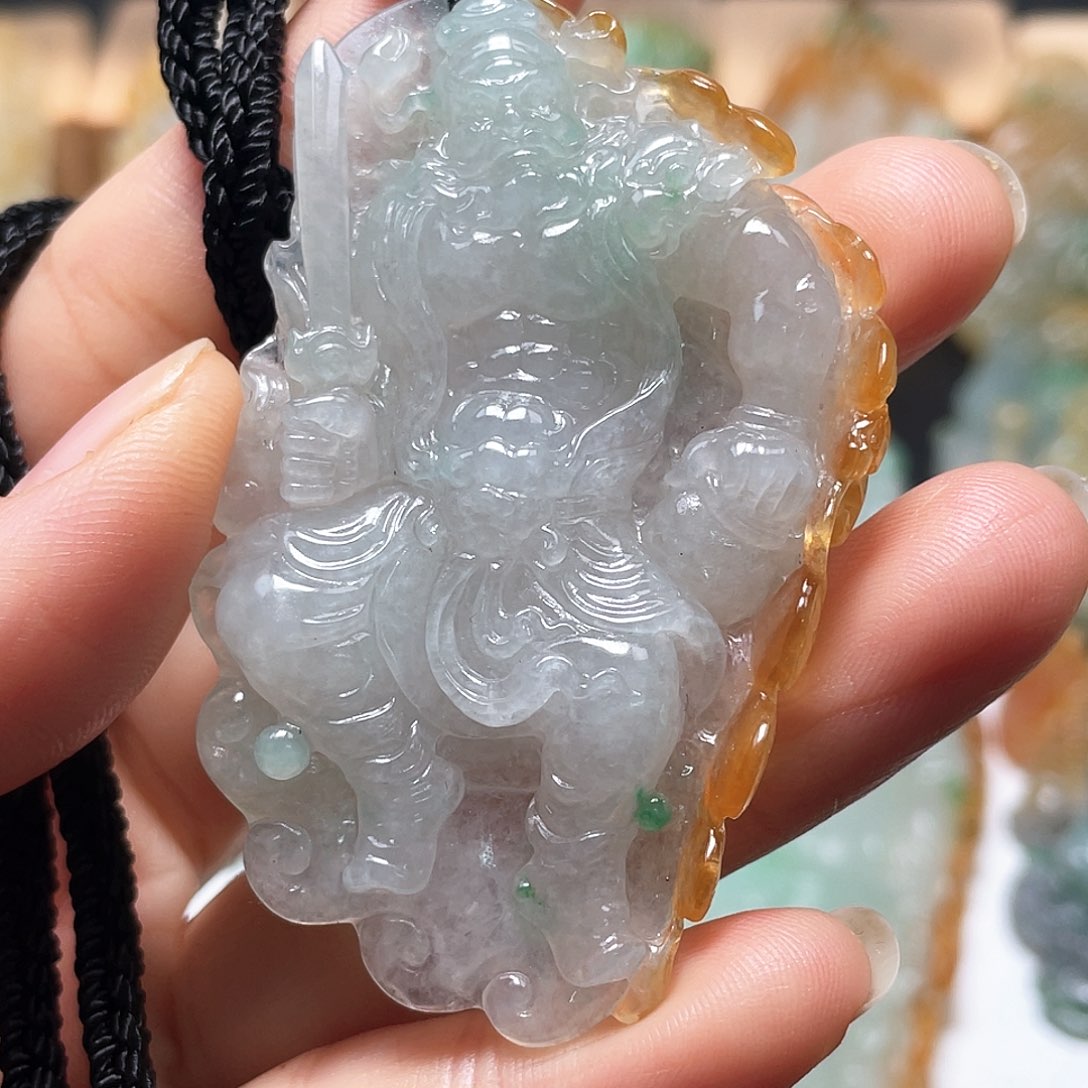 定制翡翠未镶嵌萍****客吊坠