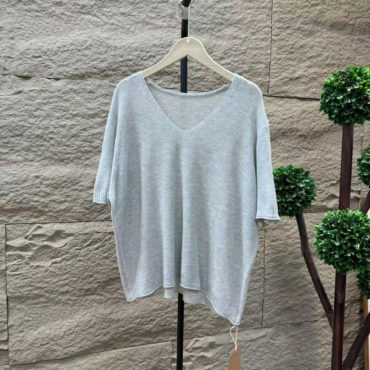 11289新款夏季简约休闲百搭显瘦针织T恤