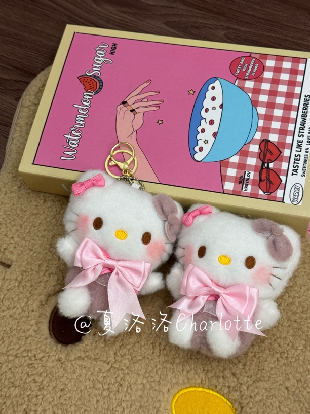 奶呼呼的毛毡kitty包包挂件少女心可爱甜美包挂饰