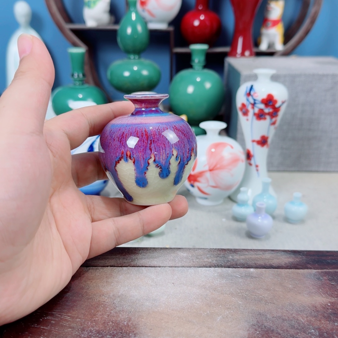 陶瓷手工小花器摆件