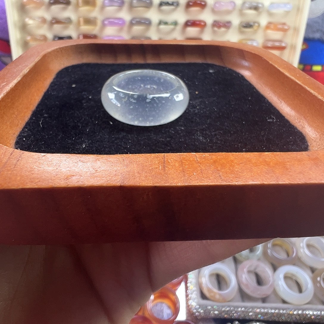 玛瑙/玉髓未镶嵌戒指A10不退换17.4港16