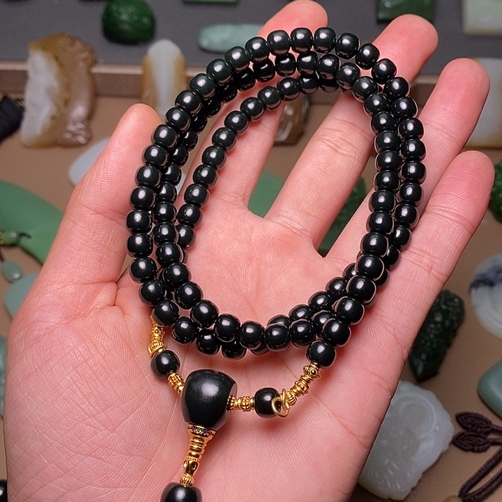 和田玉颈饰银S925镶嵌福***?