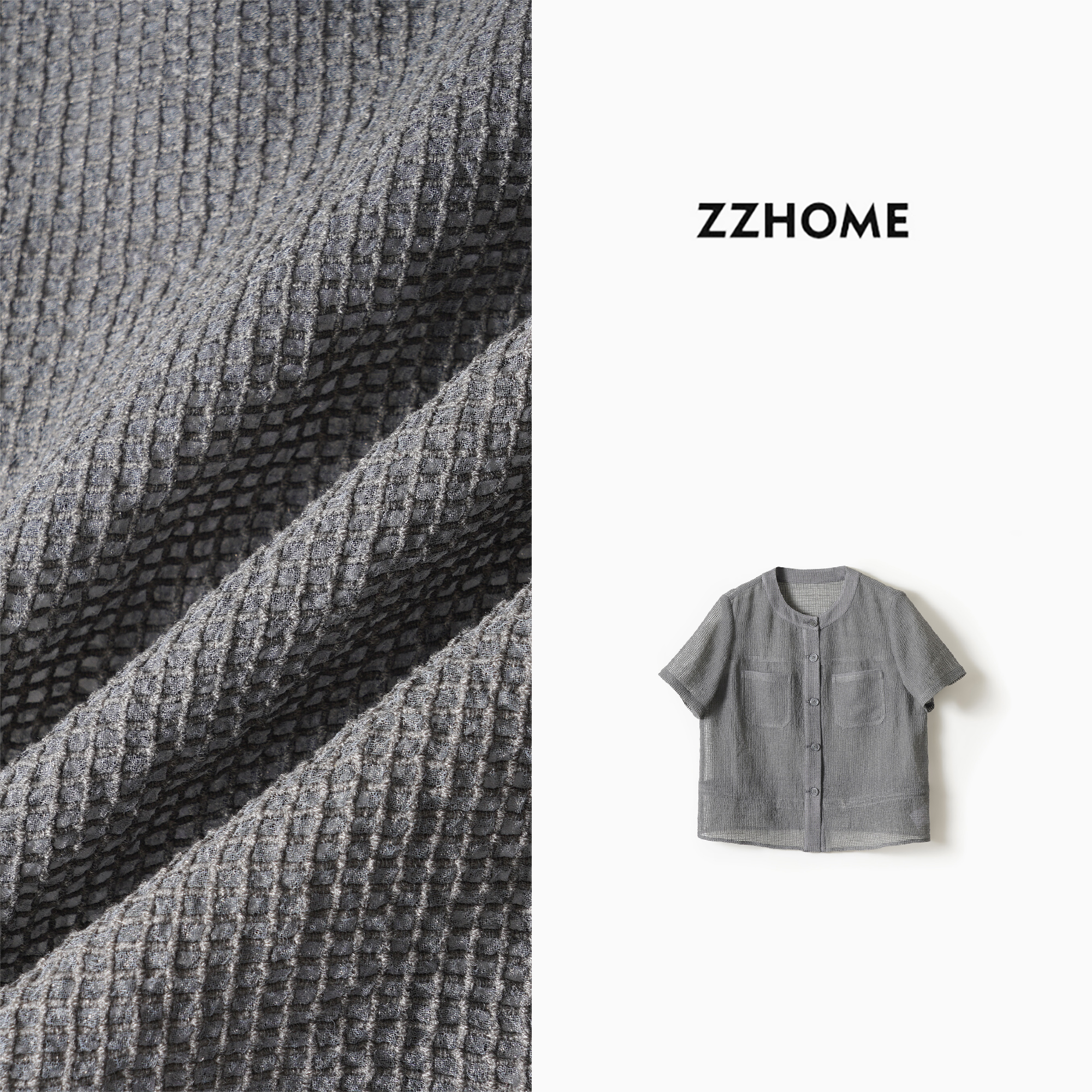ZOZO HOME | 编织美学炎夏微轻盈防晒夹克短袖上衣灰色q174027p