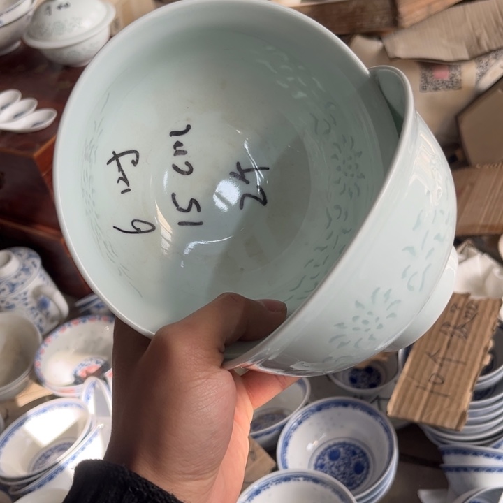 碗陶景德镇高温细白瓷餐具