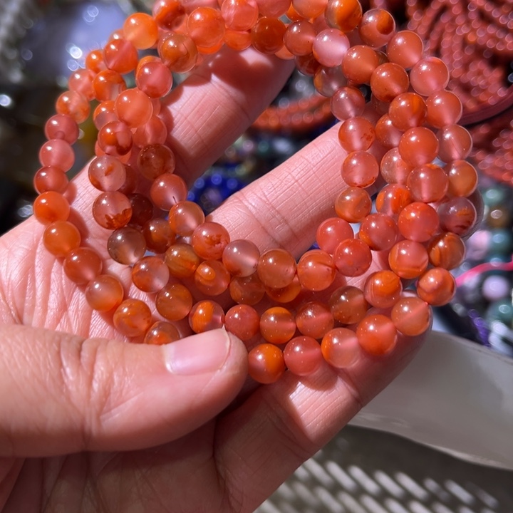 南红玛瑙未镶嵌手镯