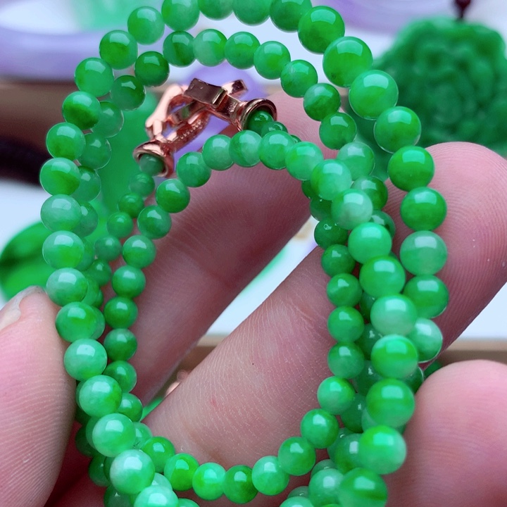 翡翠未镶嵌毛衣链