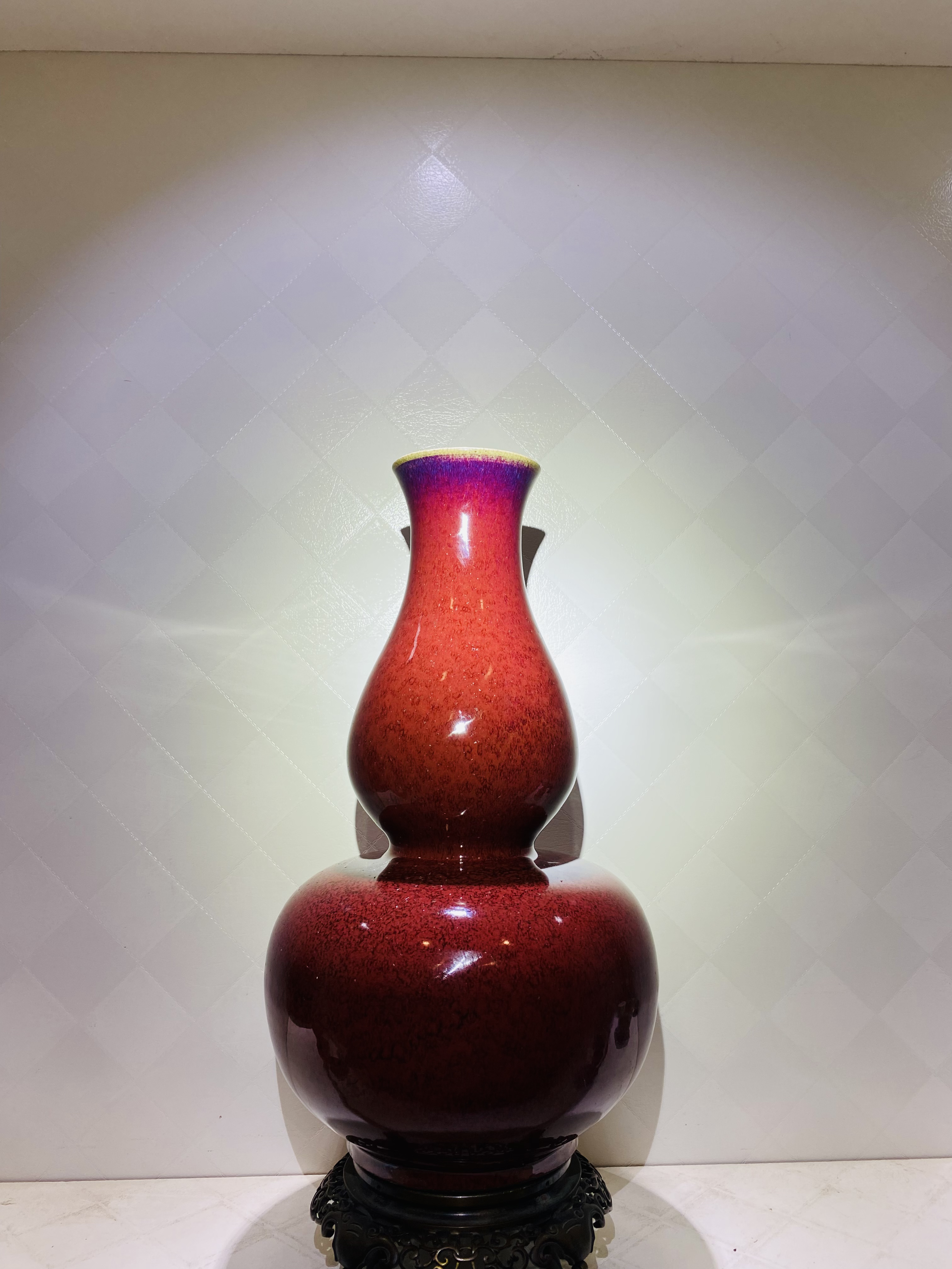 景德镇红釉葫芦瓶