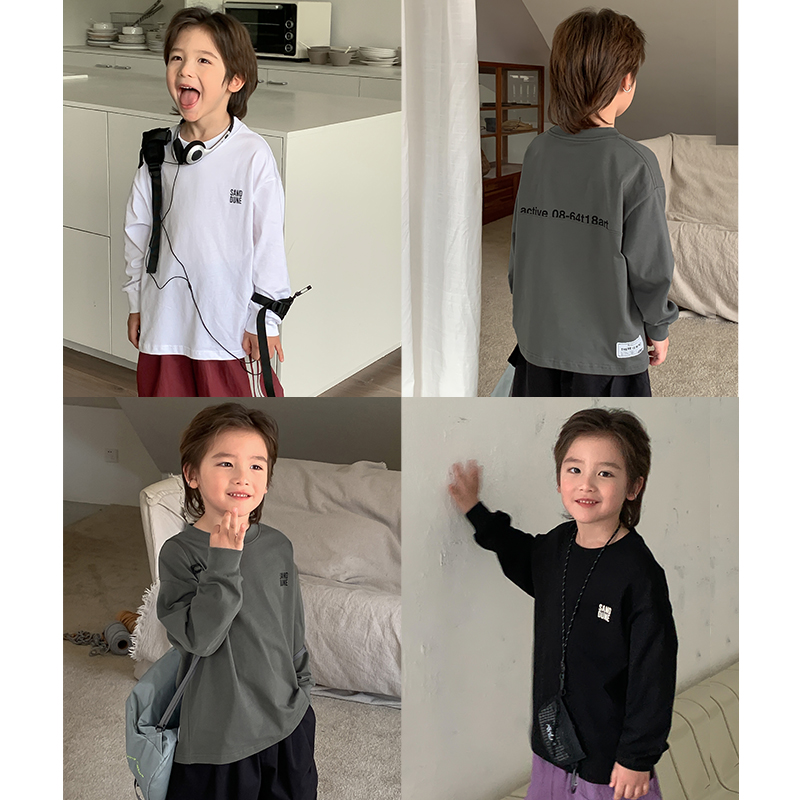 【压住半行】源源家童装男童t恤长袖中大童休闲上衣男孩洋气秋2