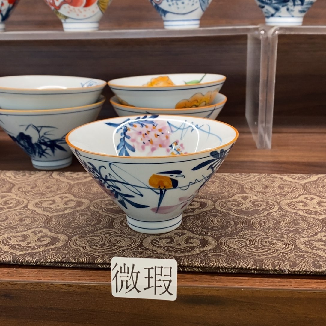 釉下彩老陶泥手工绘制