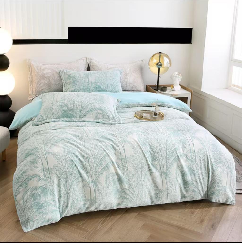 【D粉丝专享】新款高克重宝宝绒四件套加厚加绒冬季-森林芋树