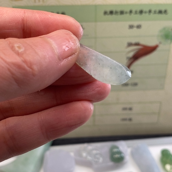 颈饰未镶嵌翡翠缅甸翡翠A货边角