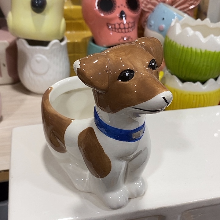 陶盆有孔 瑕疵针孔漏釉介意勿拍外口 7外高12