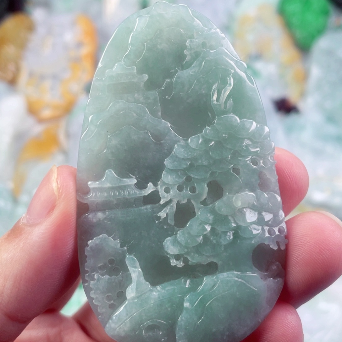 翡翠未镶嵌吊坠(不含链)