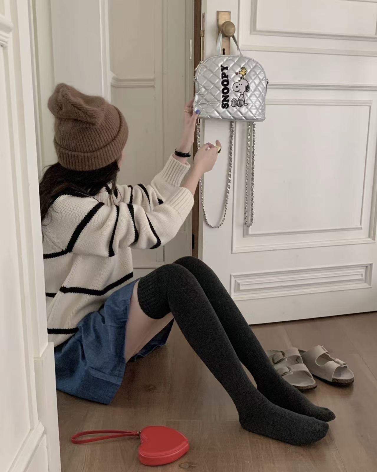 【韩国】过膝羊毛小腿袜（2双装）