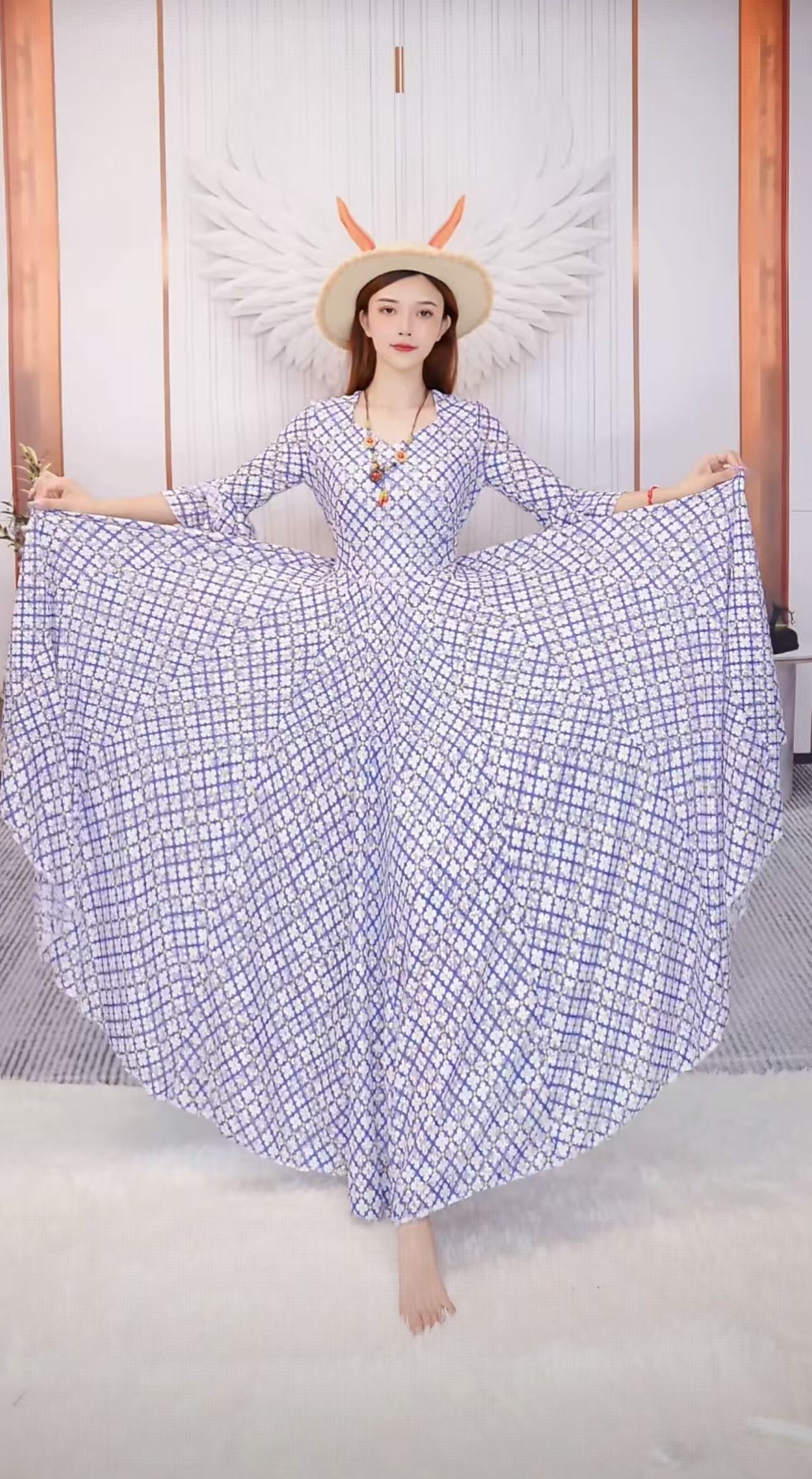 【金玉良言】新疆舞蹈服饰大摆连衣裙