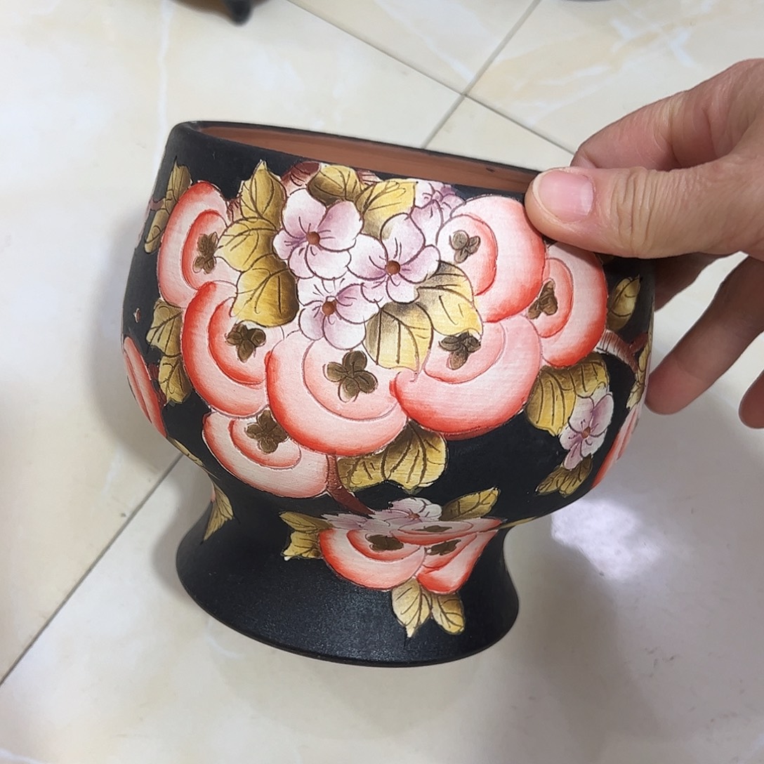 景德镇炫彩手绘口12高14