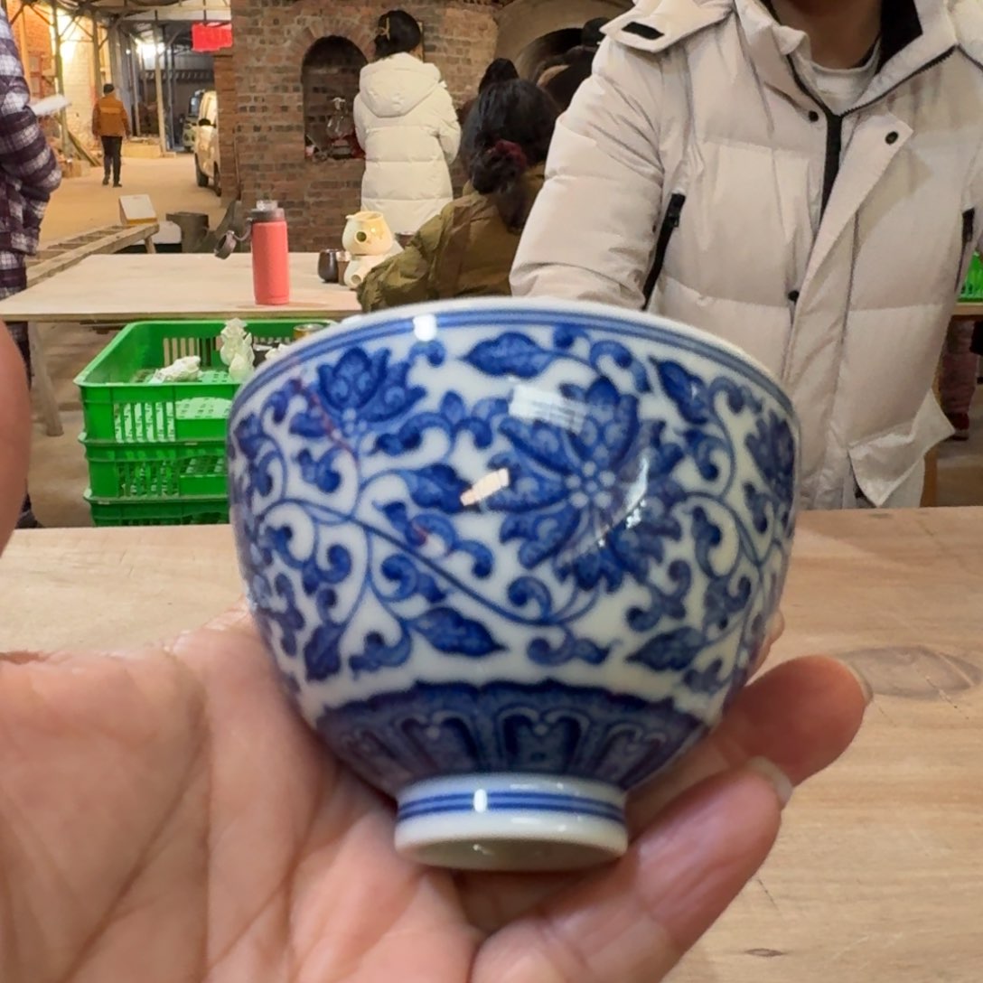 景德镇陶瓷手绘柴窑单杯