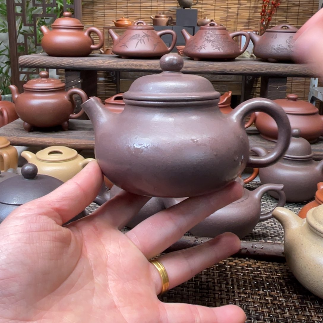 紫砂茶壶宜兴原矿紫砂手工制220